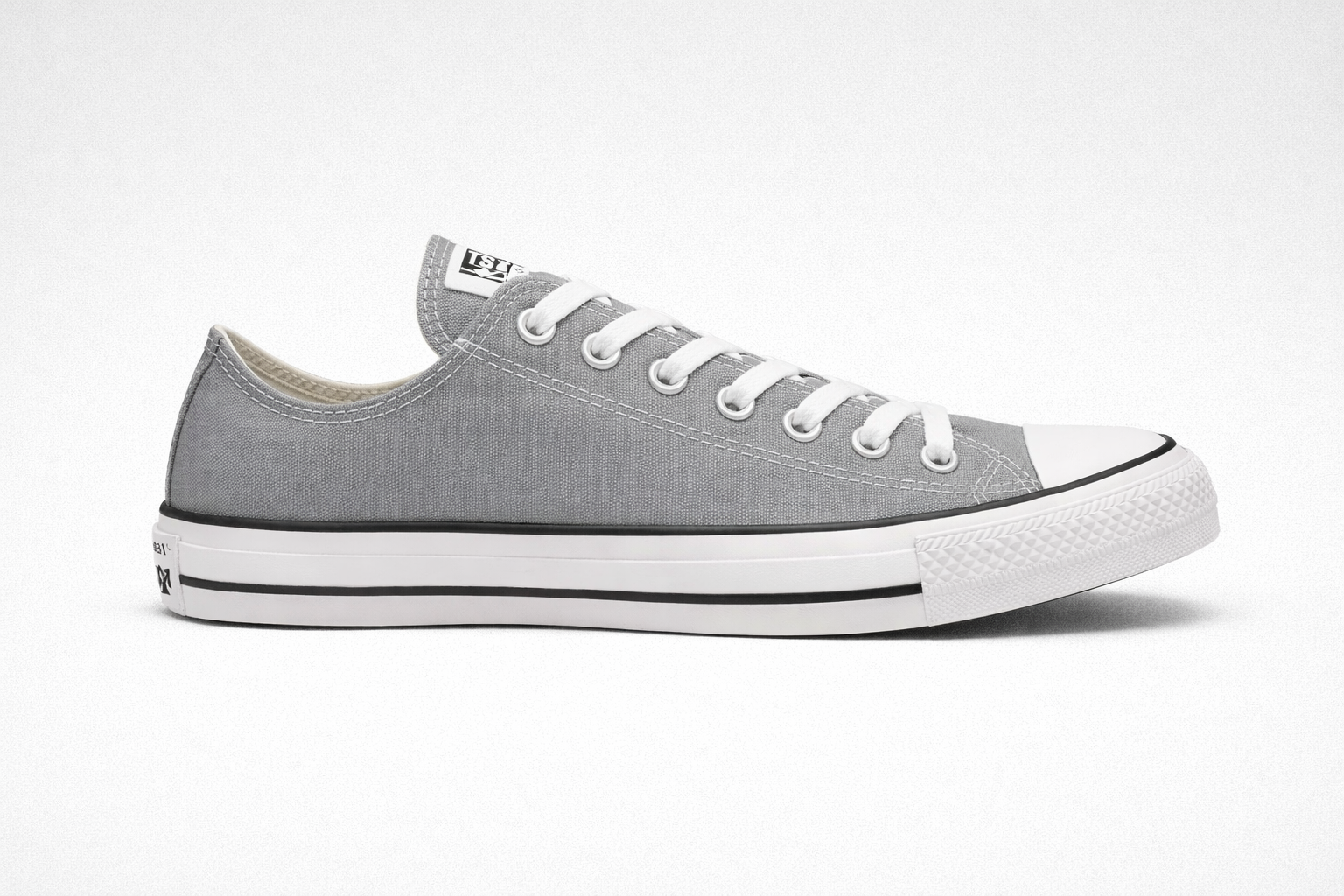 Converse Chuck Taylor All Star Ox Wolf Grey 566757C UK 6.5 low top canvas sneakers side view